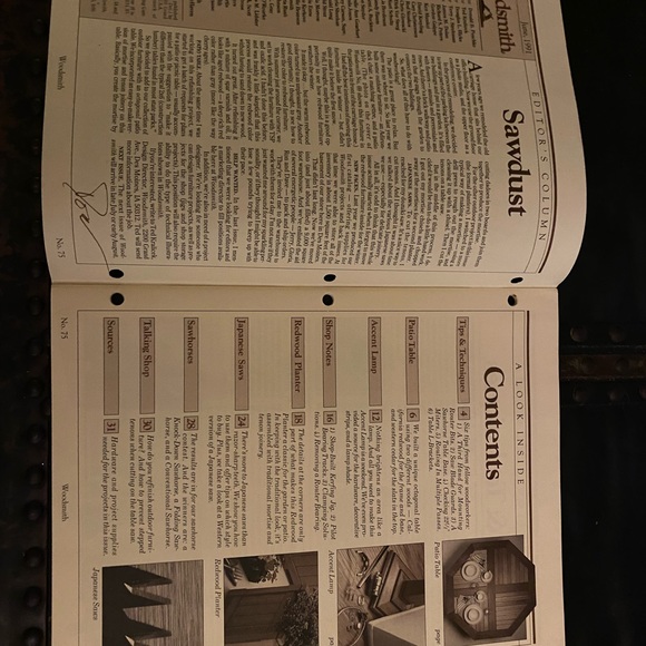 🎉5/$10🎉 Woodsmith magazine number 75 June 1991 eight sided patio table - Picture 2 of 8